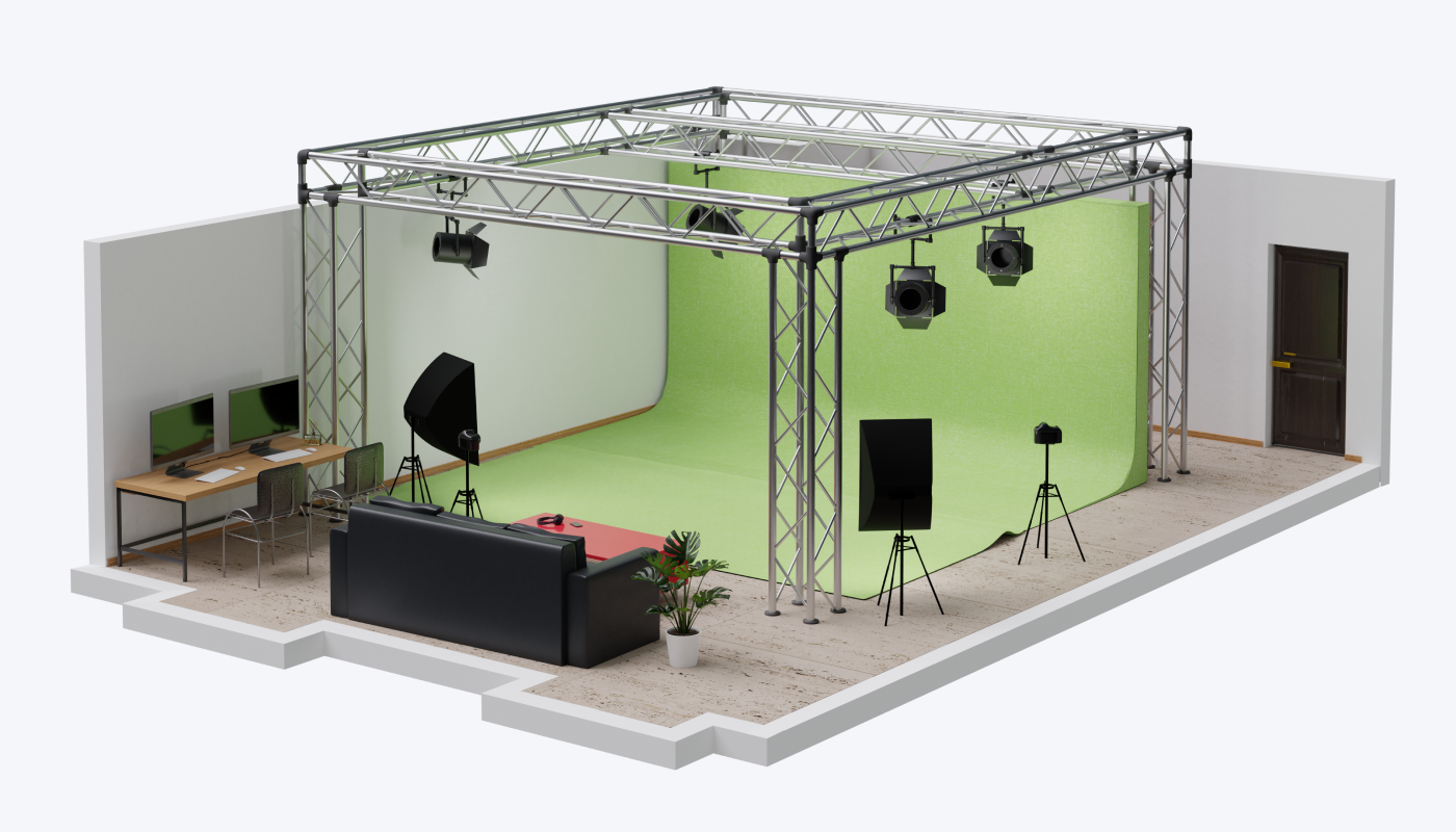 Conception 3D plateau TV