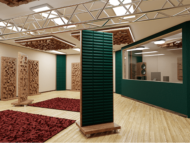 Conception 3D du studio d'enregistrement de la ville de St Mandé Conception 3D du studio d'enregistrement de la ville de St Mandé