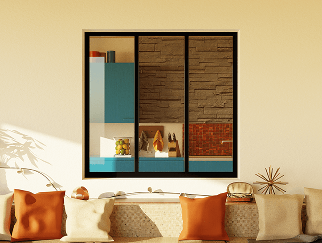 Création de visuel d'ambiance 3D verrière et salon Création de visuel d'ambiance 3D verrière et salon