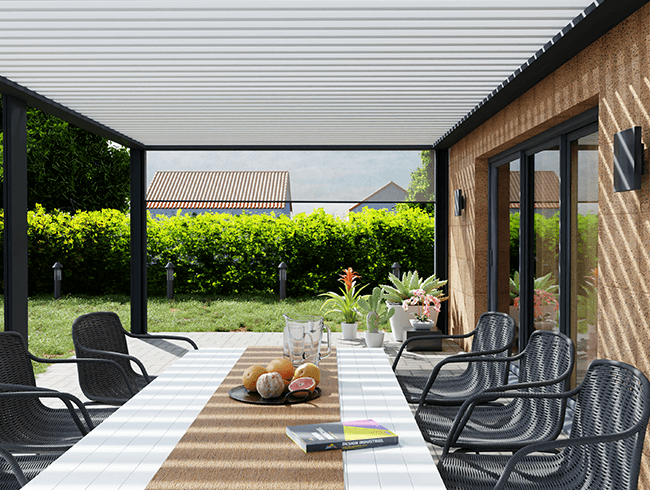 Création de visuel d'ambiance 3D pergola et salon de jardin Création de visuel d'ambiance 3D pergola et salon de jardin